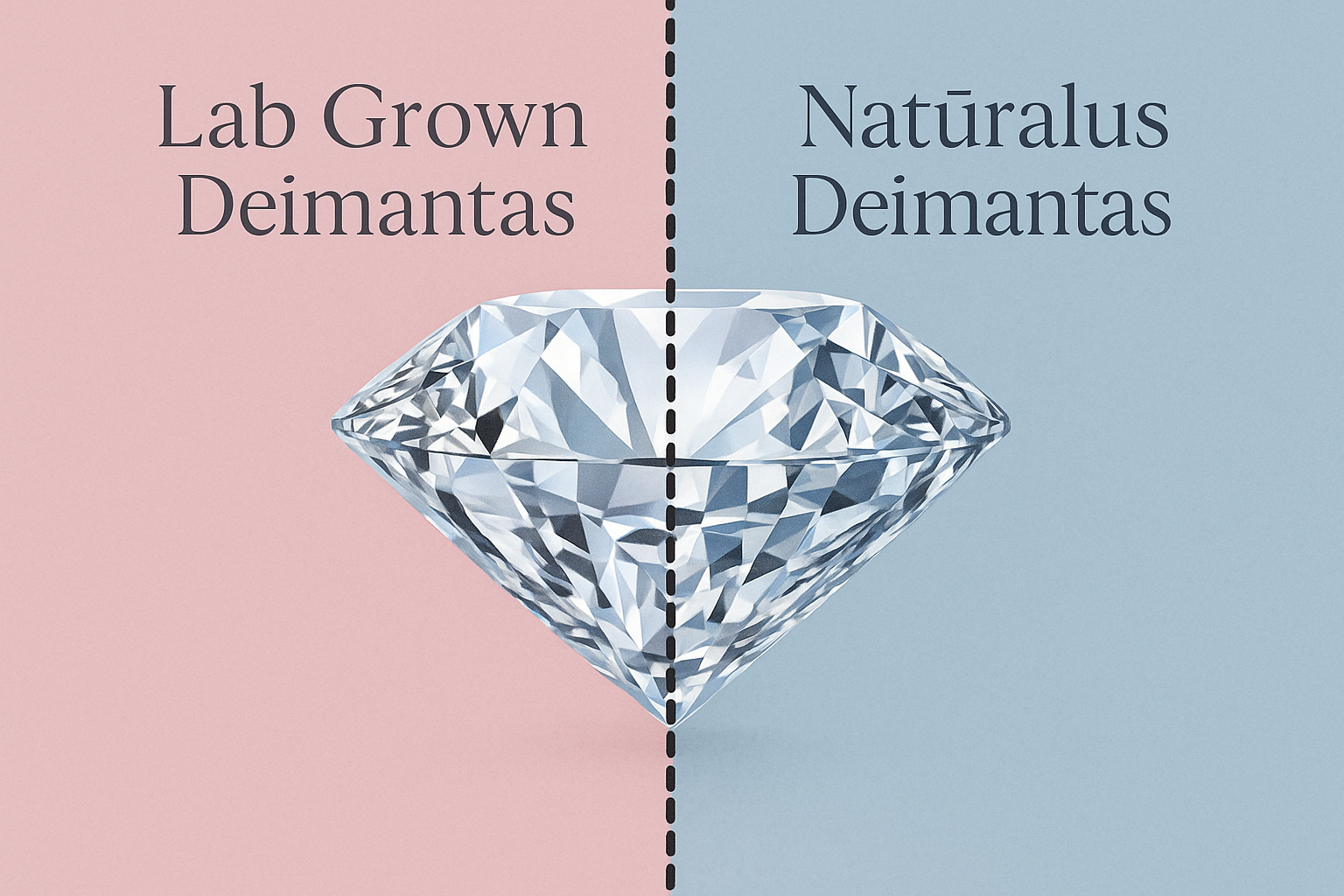 Lab Grown Deimantas ir Natūralus Deimantas