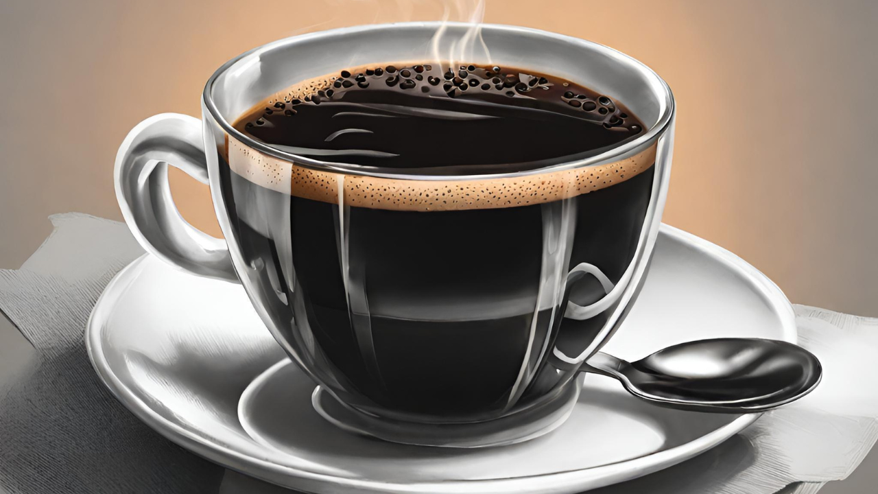 A cup of black coffee, a popular coffee drink