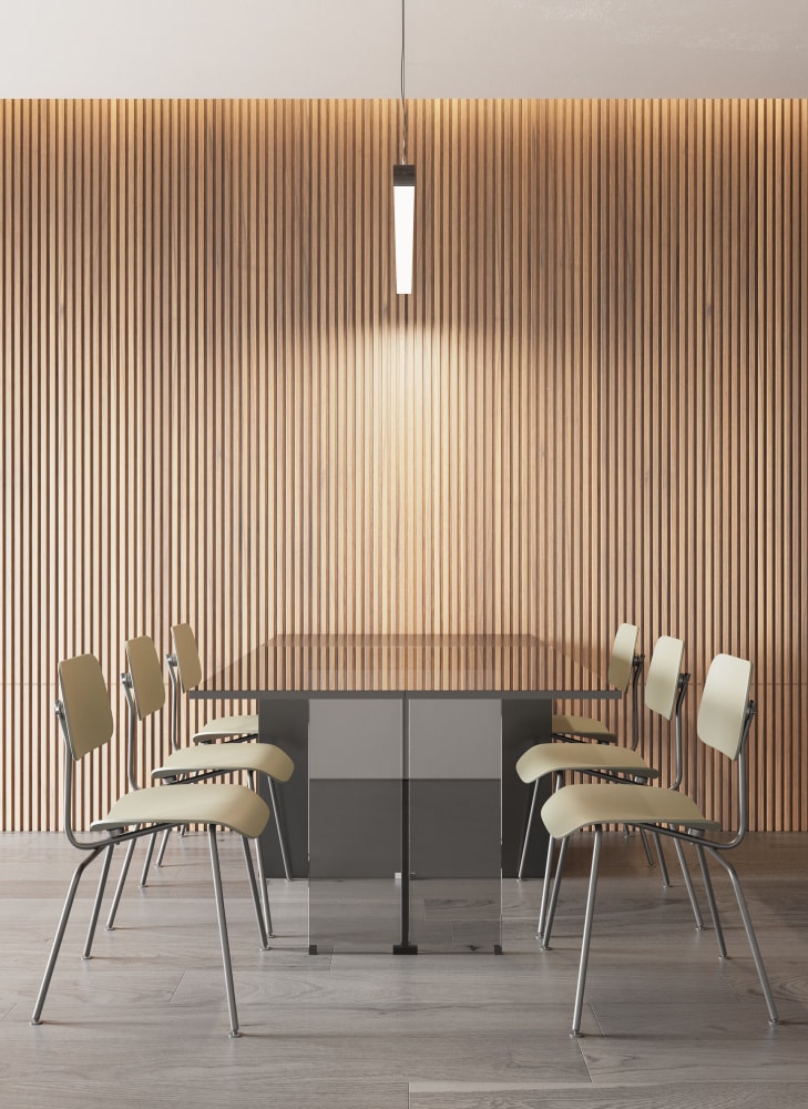 interior wood slat wall ideas for dining room