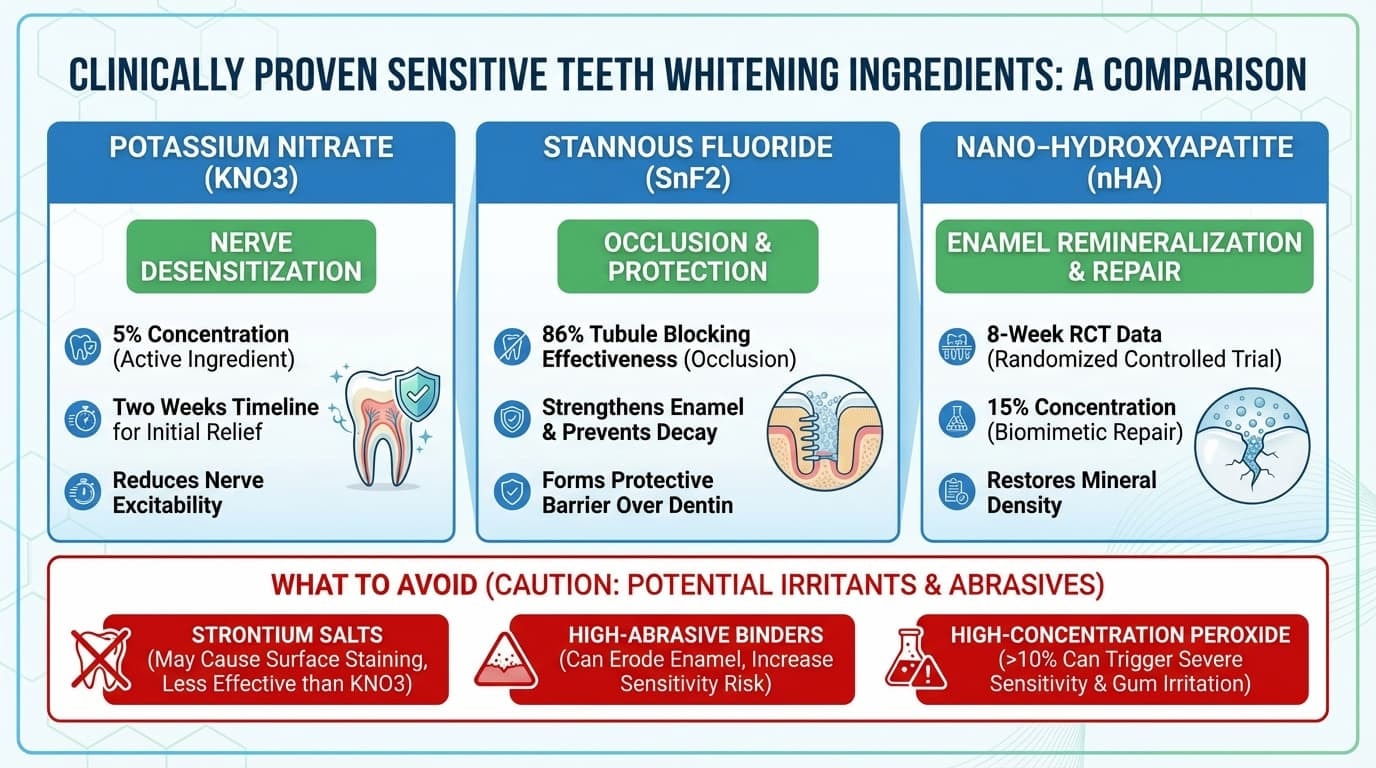 Which Ingredients Are Clinically Proven to Whiten Sensitive Teeth?