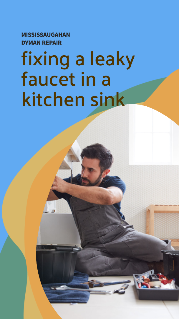 An image of a skilled handyman Toronto fixing a leaky faucet in a kitchen sink.