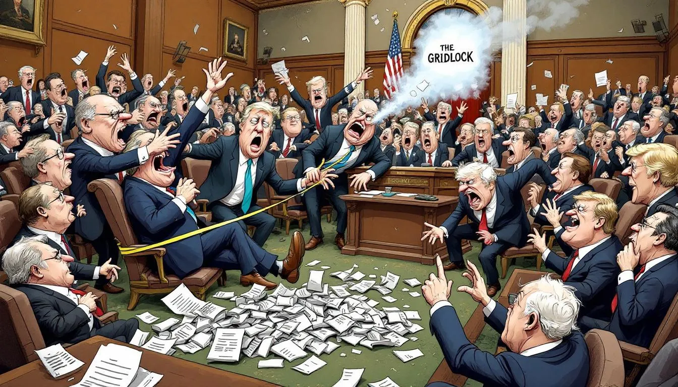 A graph showing evidence of legislative gridlock in recent years.