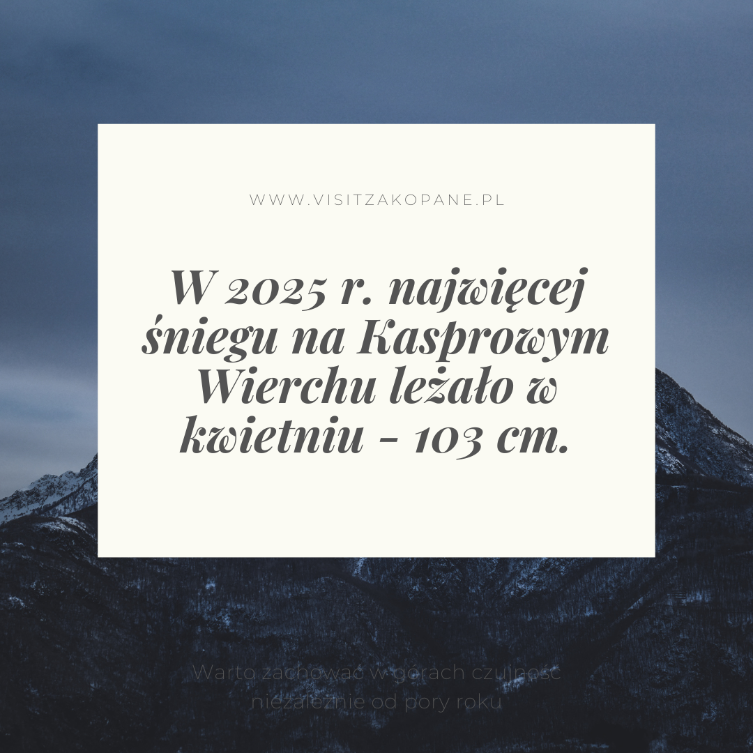 Tatry mogą być niebezpieczne nawet w kwietniu - czytaj na naszym blogu....