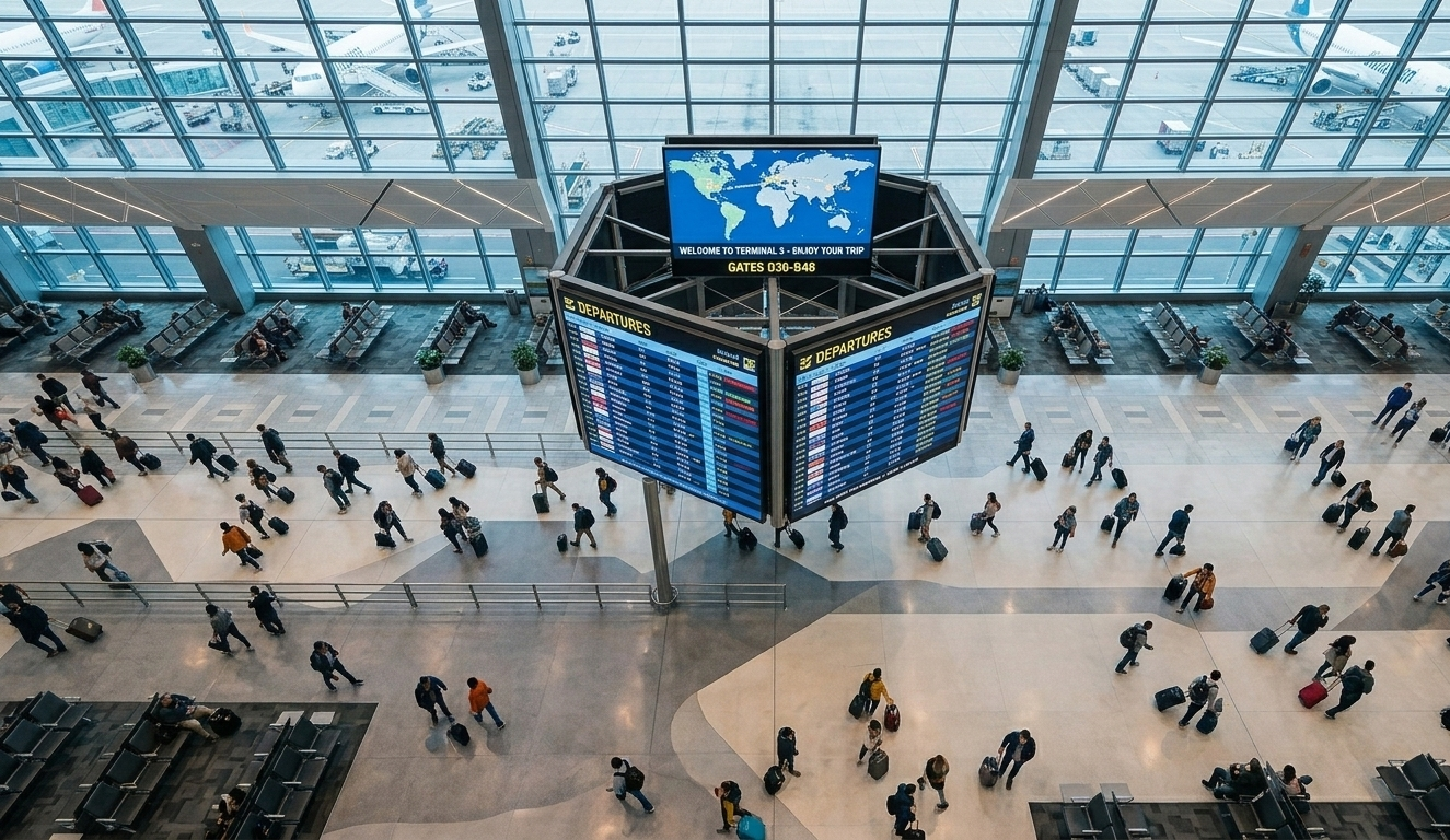 7 Best Digital Signage Software Providers for Airports 9 flight information display screens