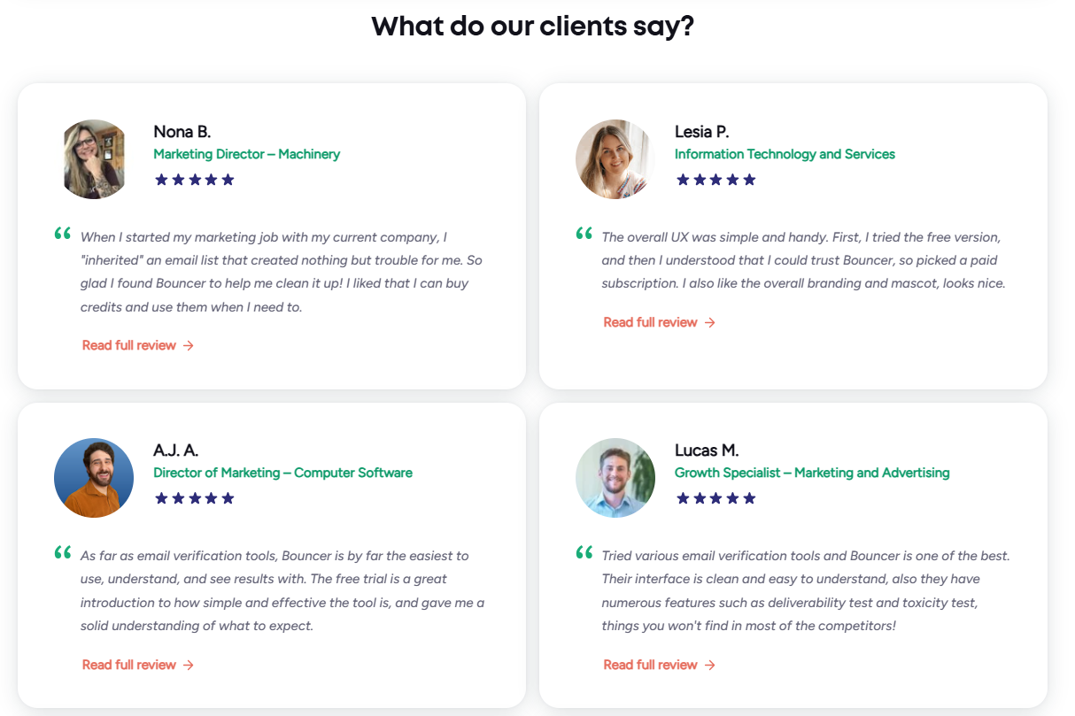 Bouncer user reviews