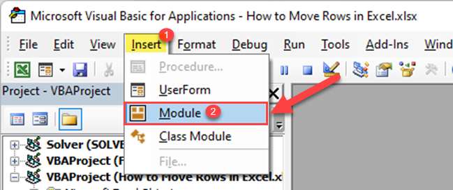 How to create a new Module in VBA Editor