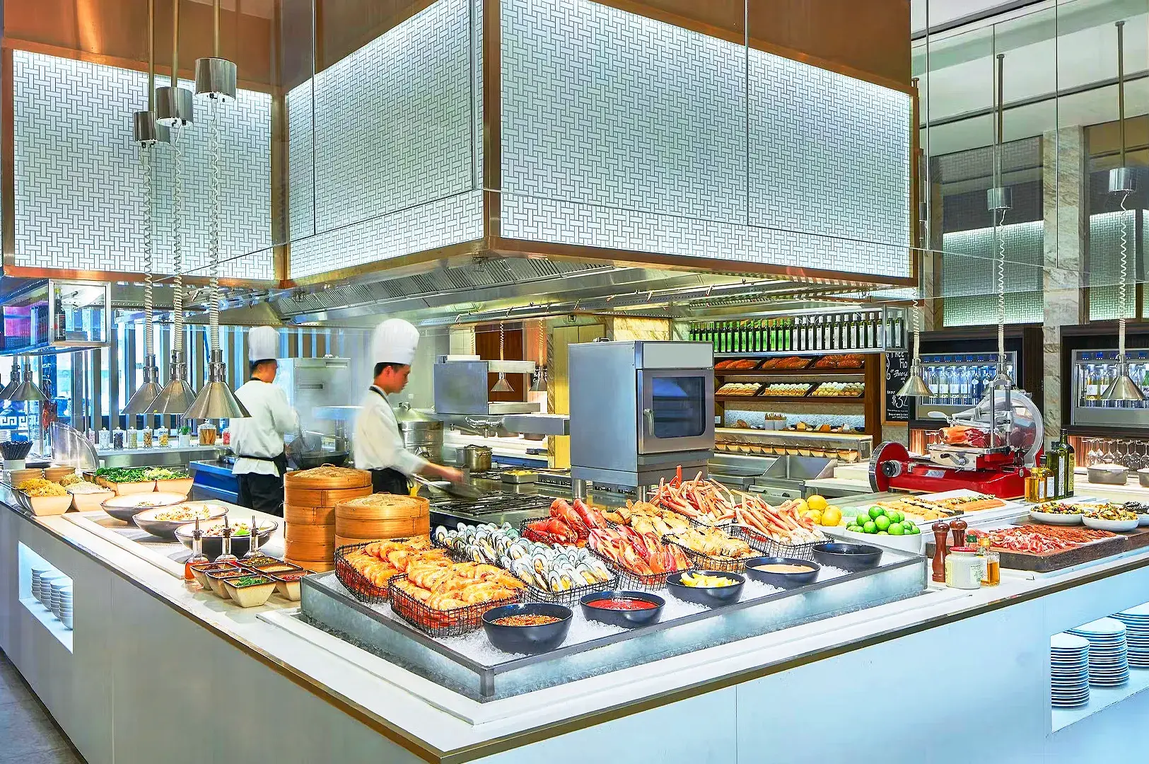 Best buffet in Singapore featuring fresh seafood, live cooking stations and international cuisine