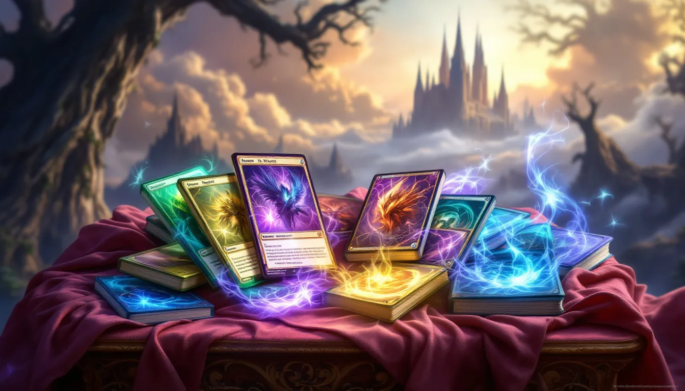 A collection of MTG cards protected by card sleeves.