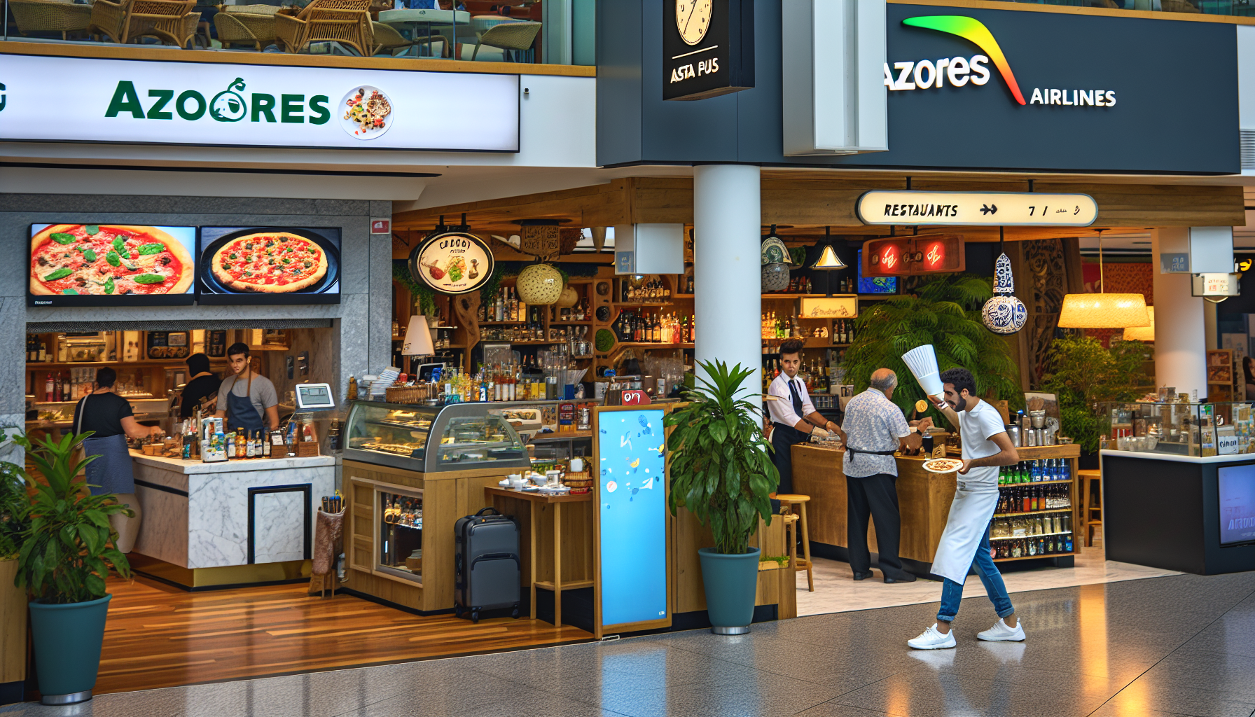 Dining options near Azores Airlines gates