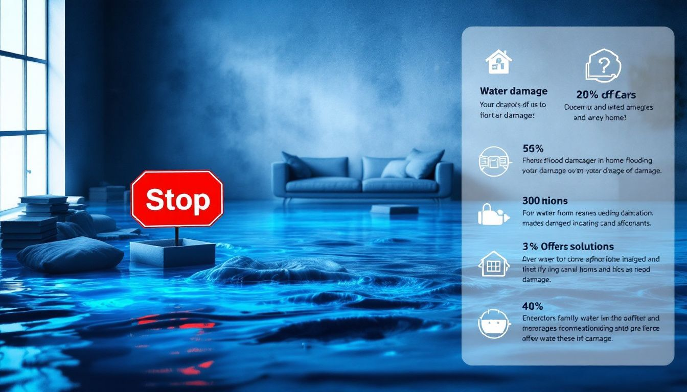 A photo showing the aftermath of water damage in a home.