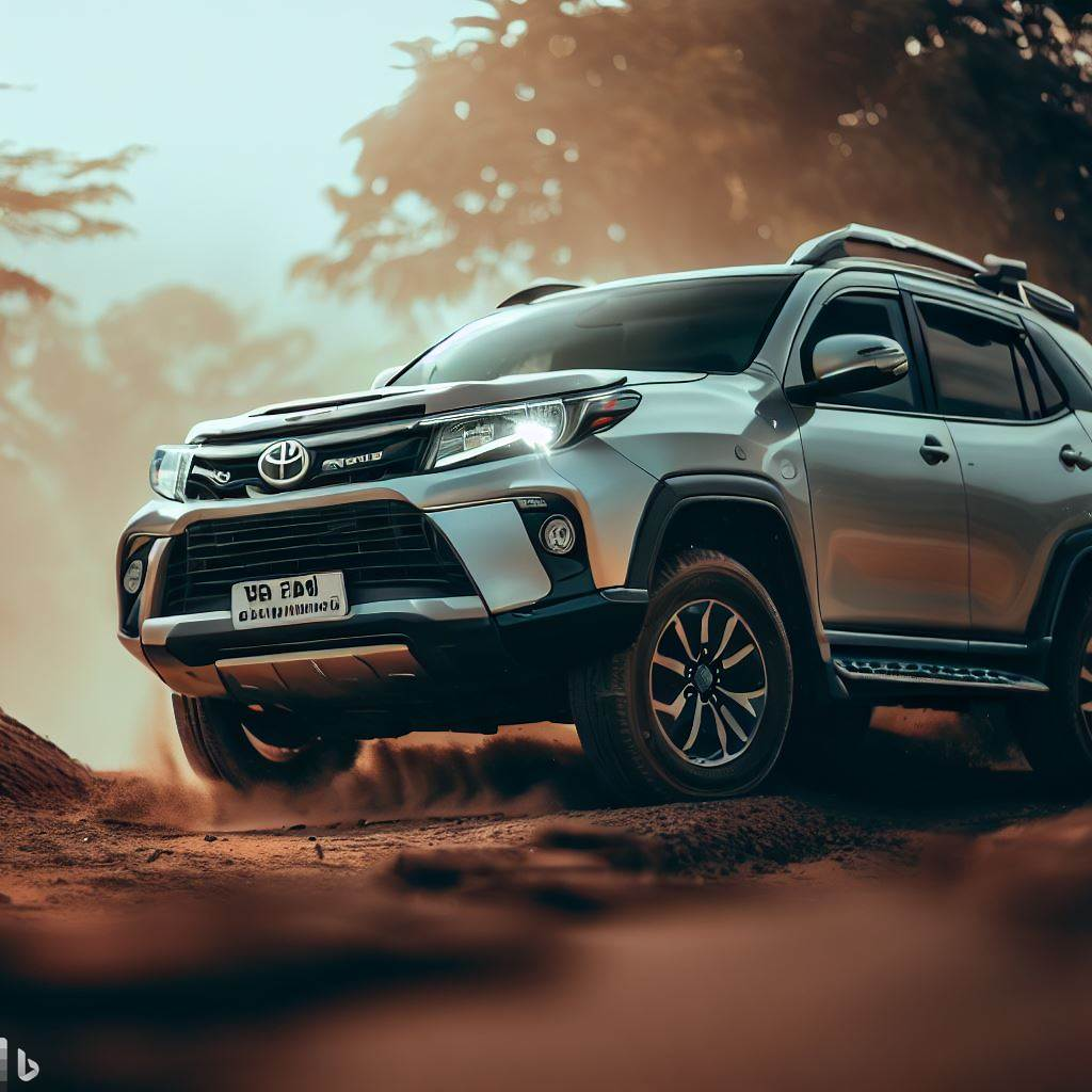 A HD Picture of Toyota Fortuner in an outdoor exploring setting