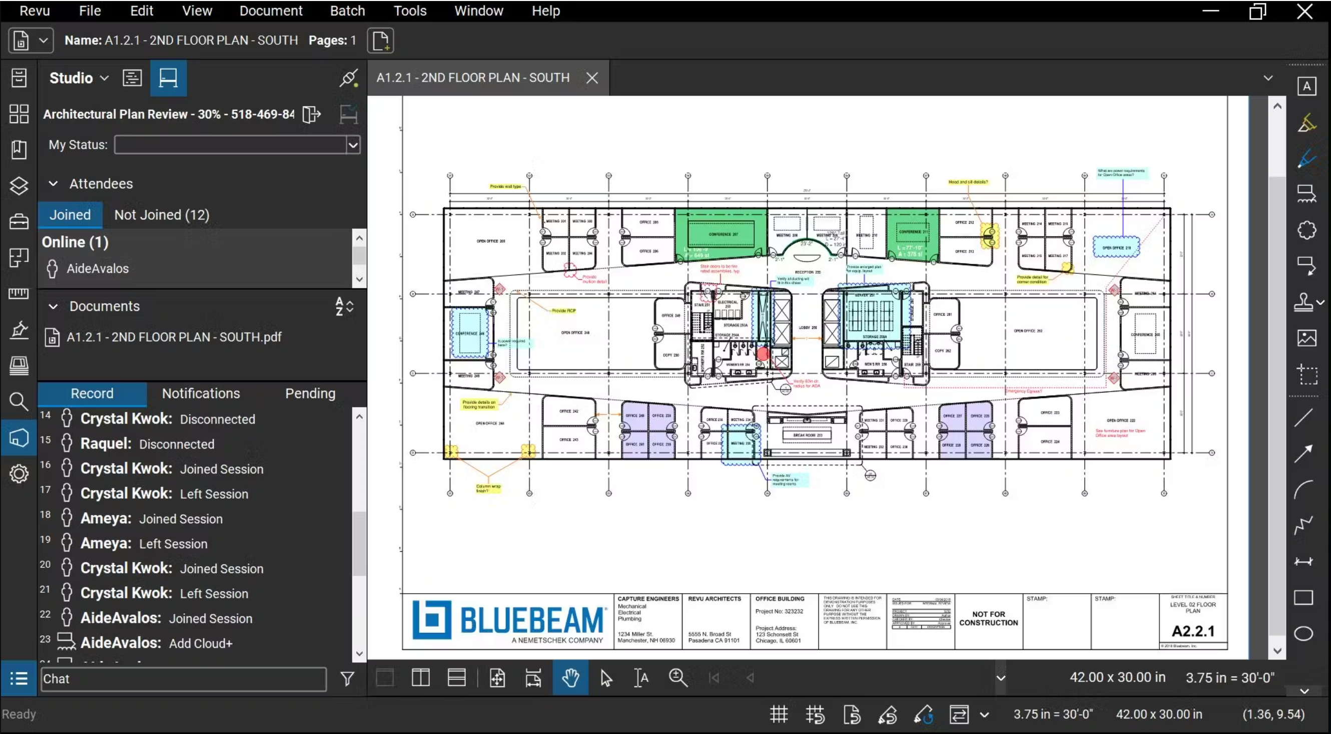 Project Plan in the BleuBeam Construction Software