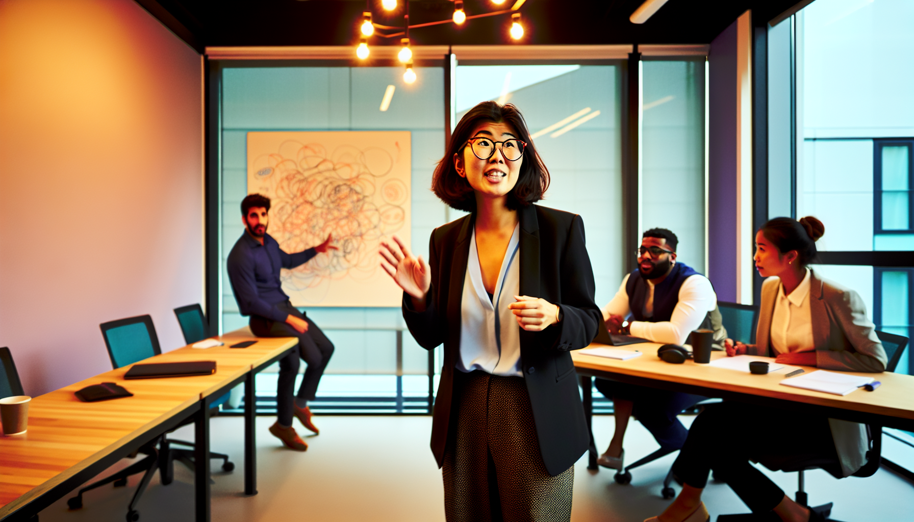 Photo of employees discussing career development opportunities