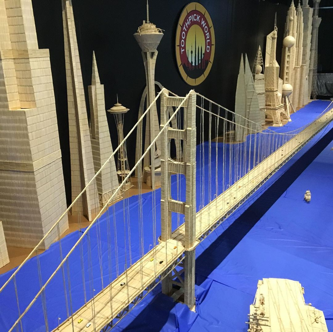 world's longest and biggest toothpick bridge 