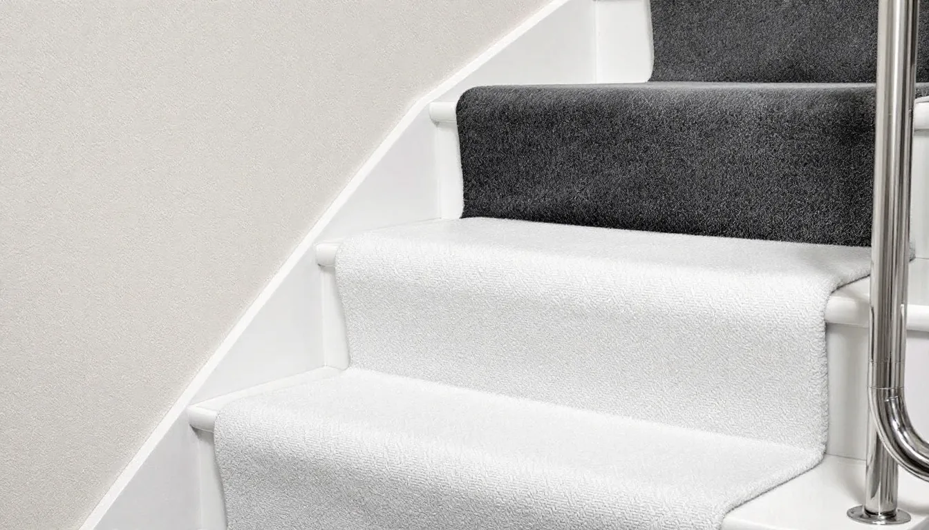 Various materials used for stair runners including wool and fabric.