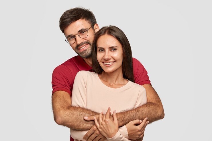 Couple hugging