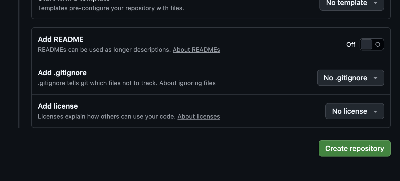 Click the Create Repository button