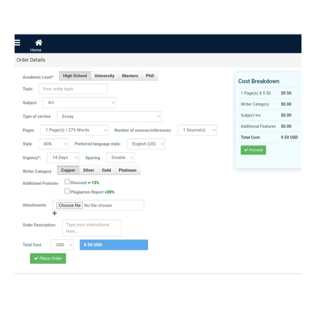 Assignment Canyon - Order Form