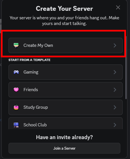 Creating the server