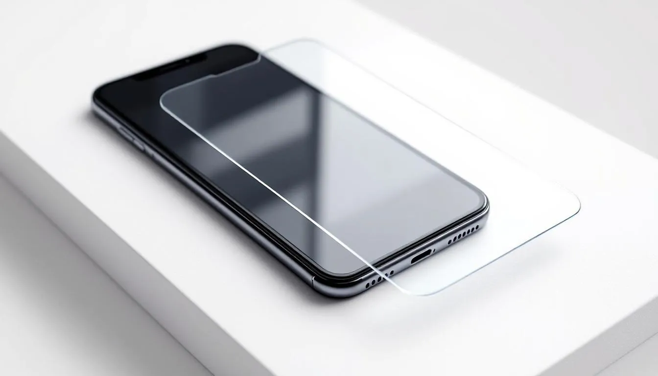 Protecteur d'écran en verre trempé pour iPhone.
