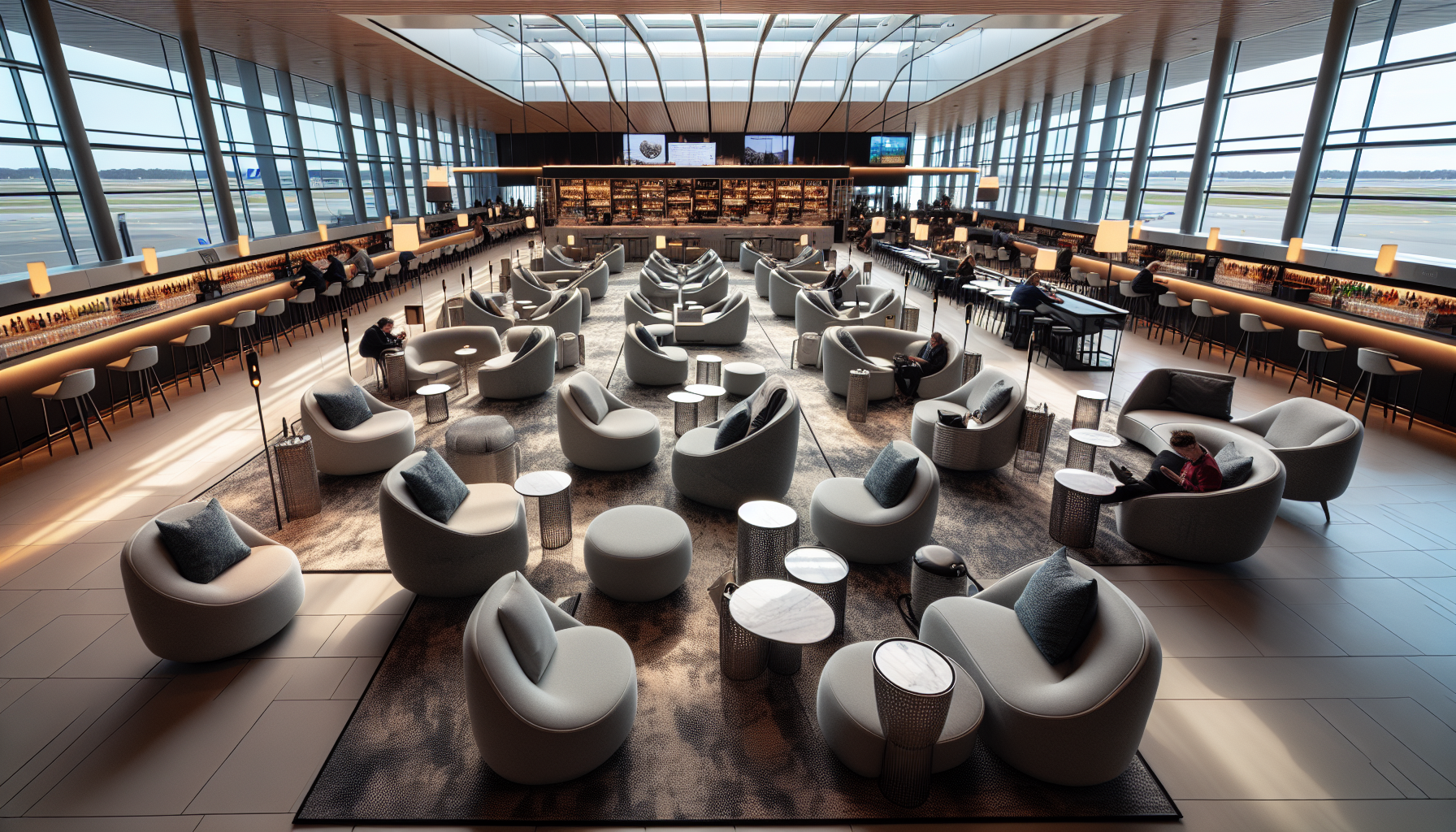 SAS Lounge interior at Newark Airport