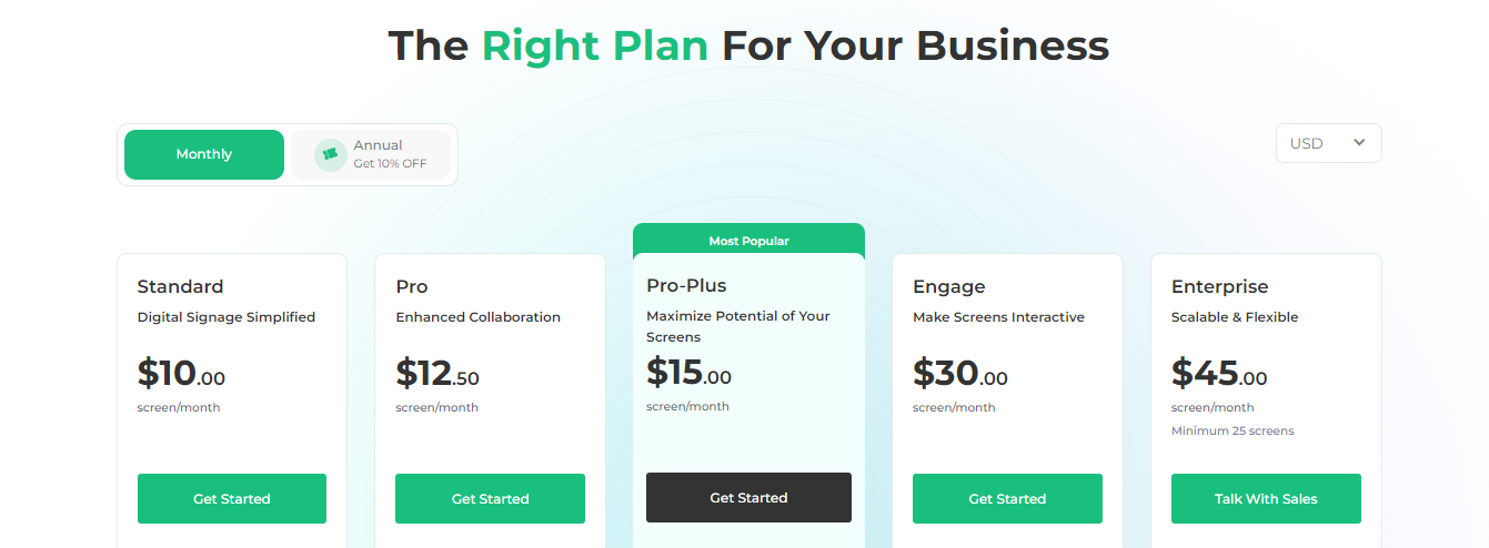 OptiSign Pricing Pages