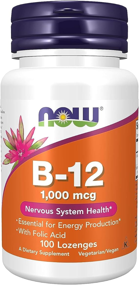 Suplemento de vitamina B12 da Now Foods. Fonte da imagem: site oficial da marca.