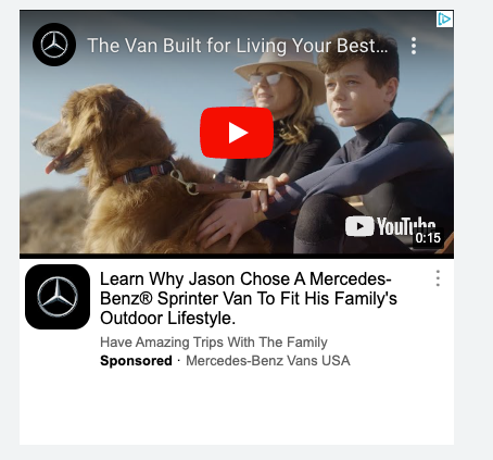 Example: Mercedes-Benz YouTube ad 