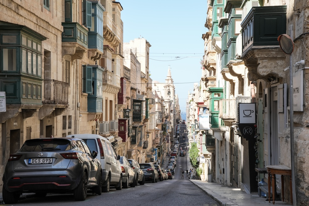 The streets of Valletta, Malta