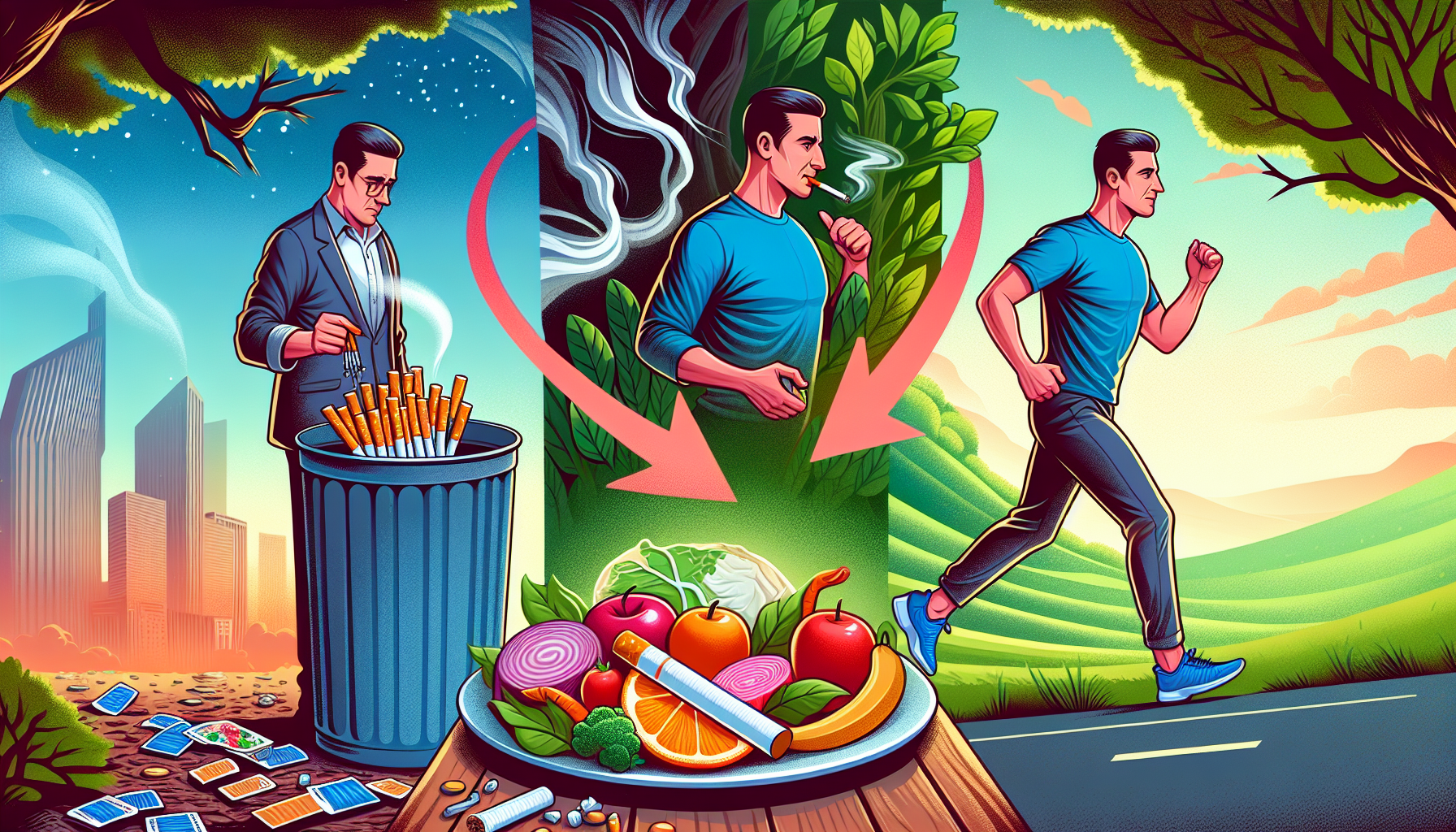 Illustratie van leefstijlaanpassingen voor een goede erectie