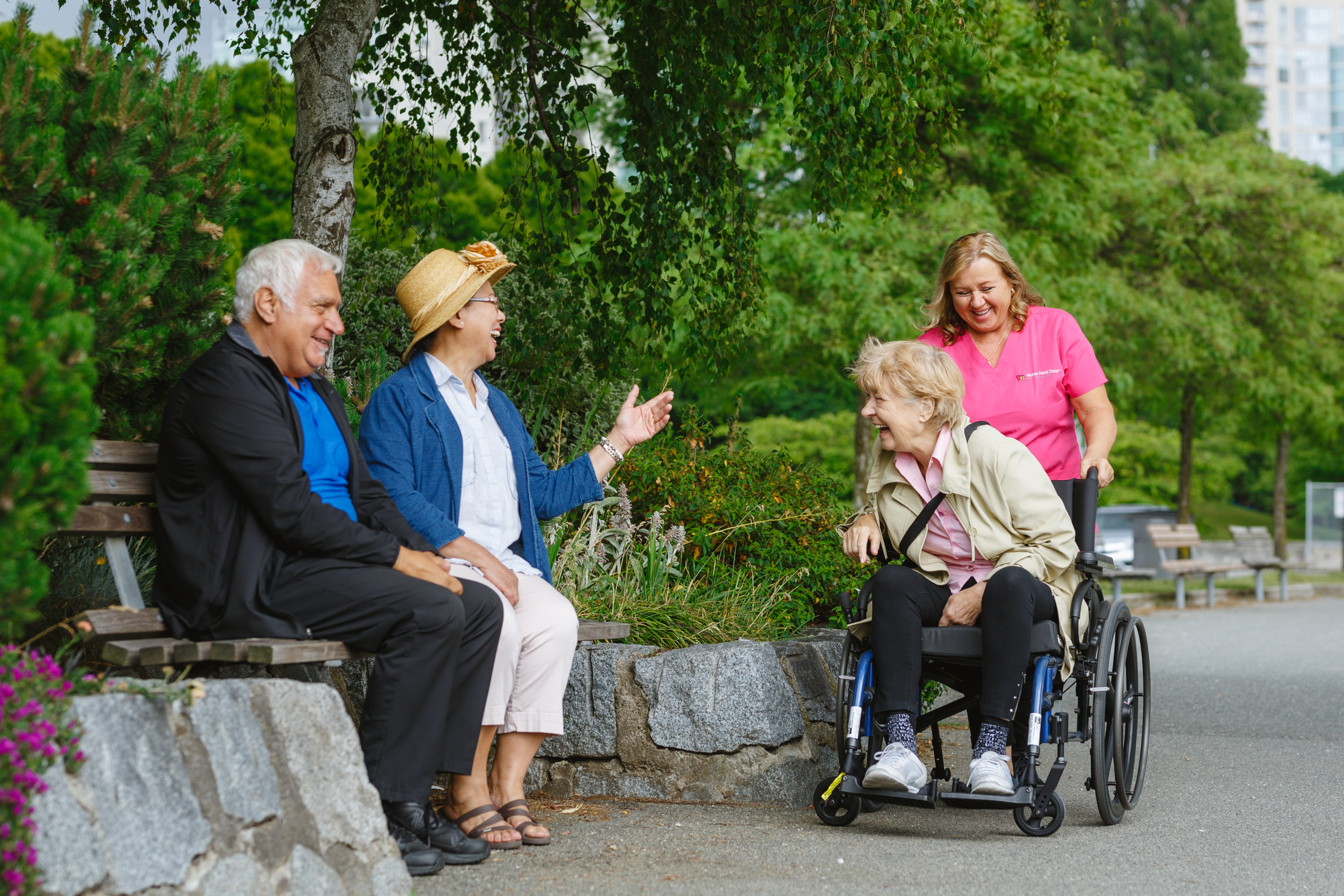 Nurse Next Door Caregiver and a client in the community. 