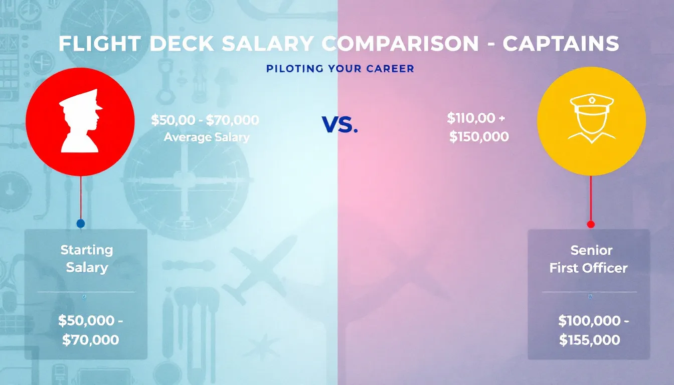 Comparison of First Officer and Captain pay.