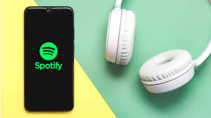 A person listening to ad-free music on Spotify Premium