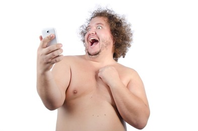 A fat guy taking a selfie https://www.shutterstock.com/image-photo/fat-guy-selfie-487691302