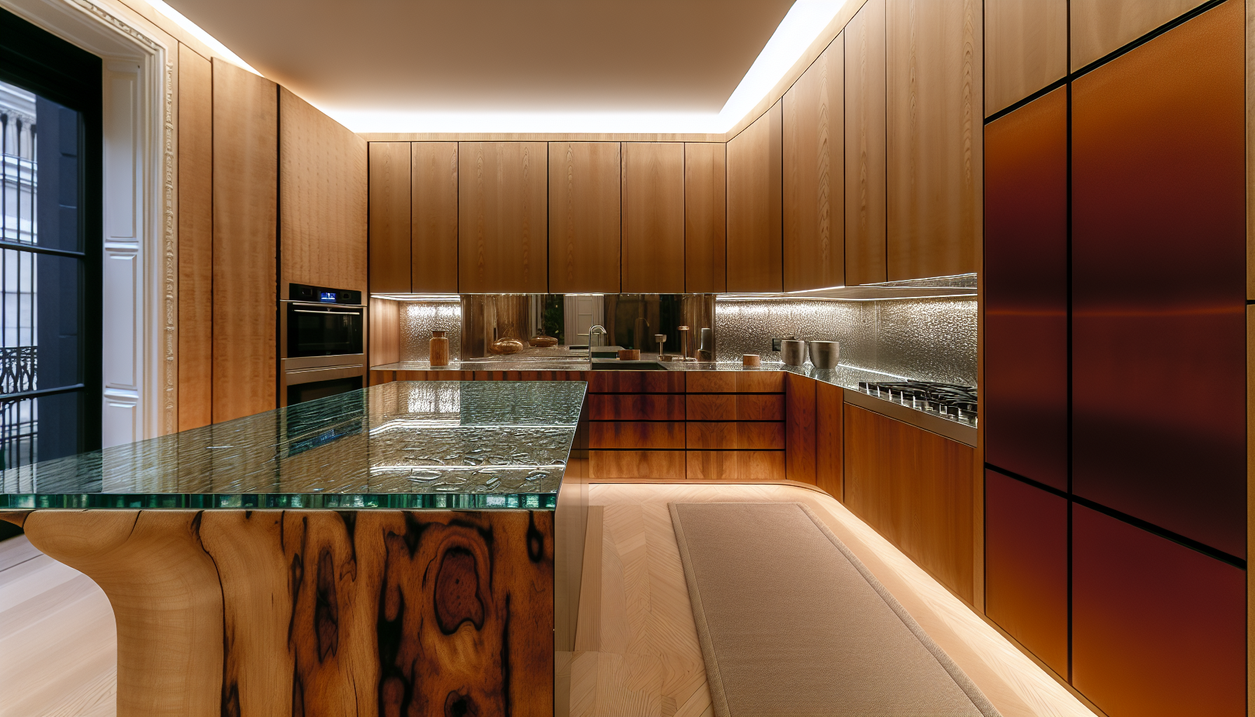 Luxury kitchen with opulent and sustainable materials
