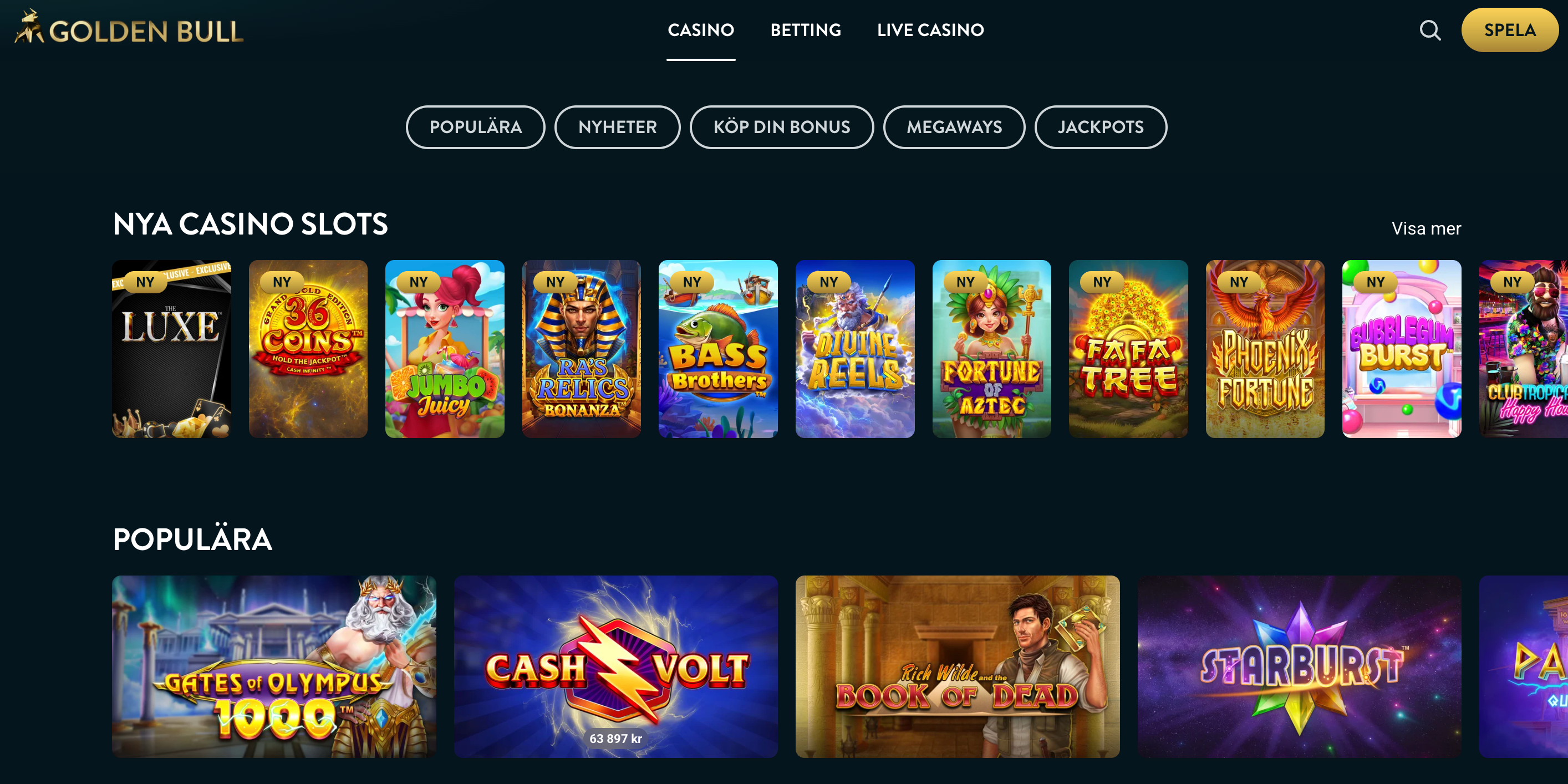 Golden Bull nytt casino