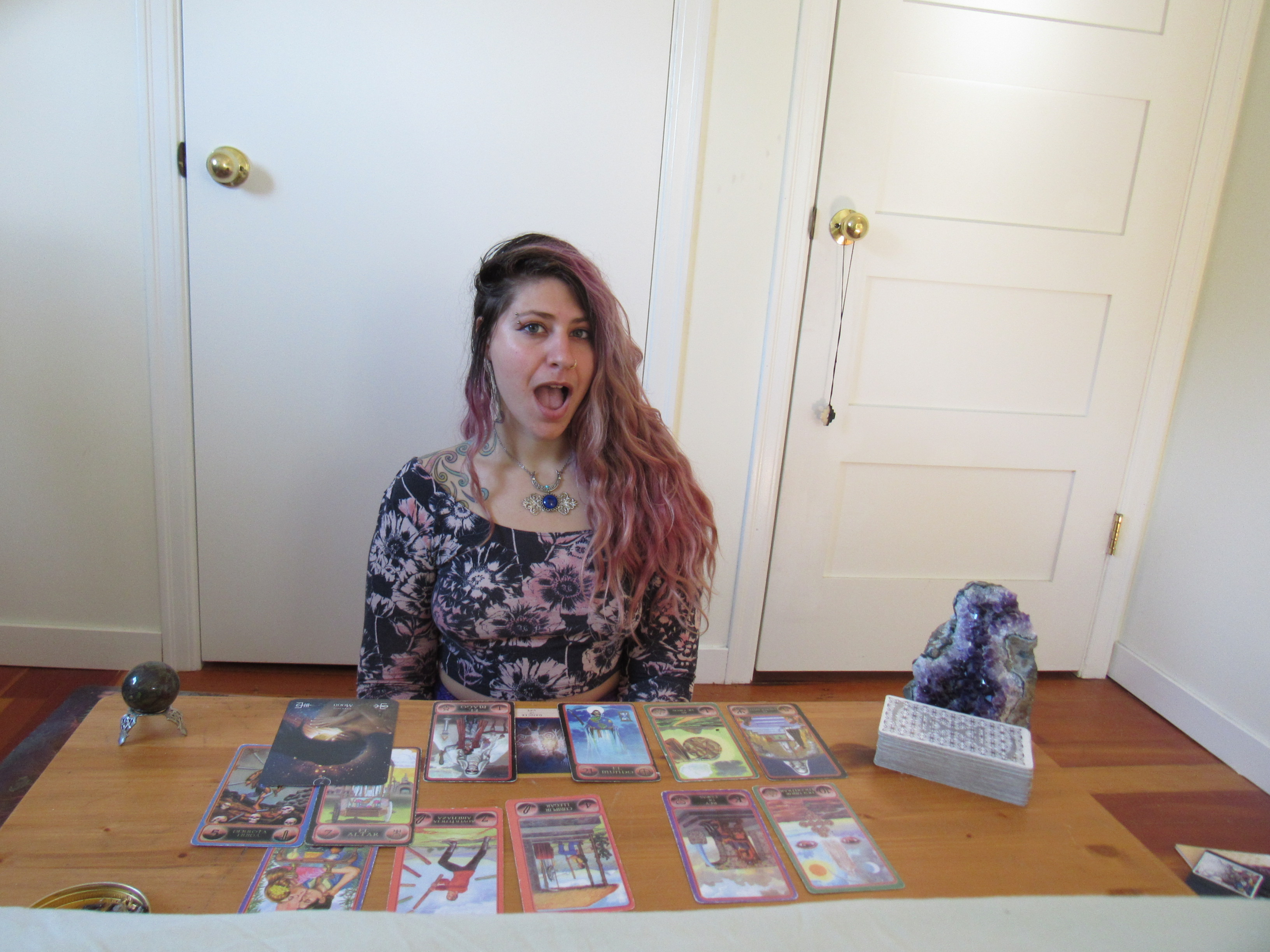 Image of Tarot Reader with Tarot Cards 