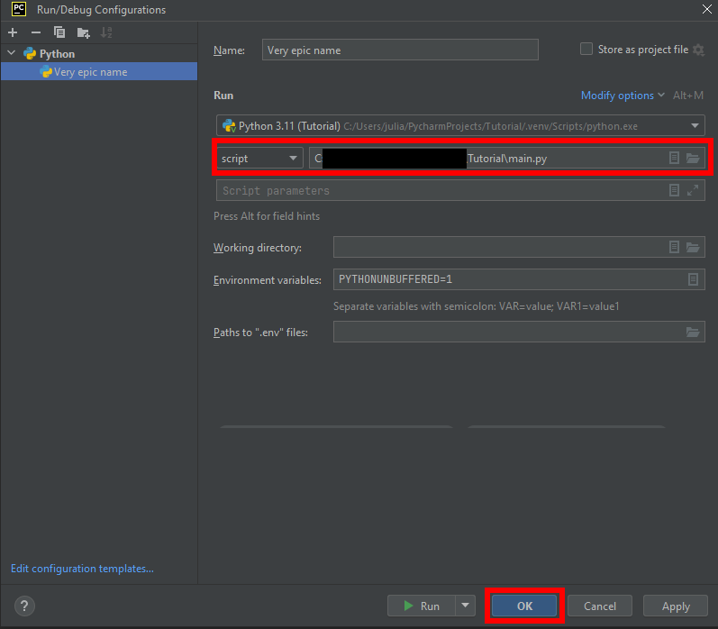 Changing the path of `script`
