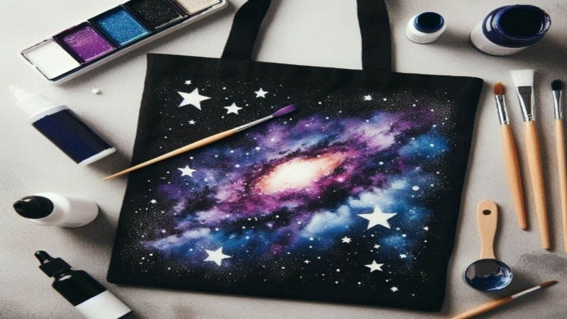 Galaxy Print tote bag