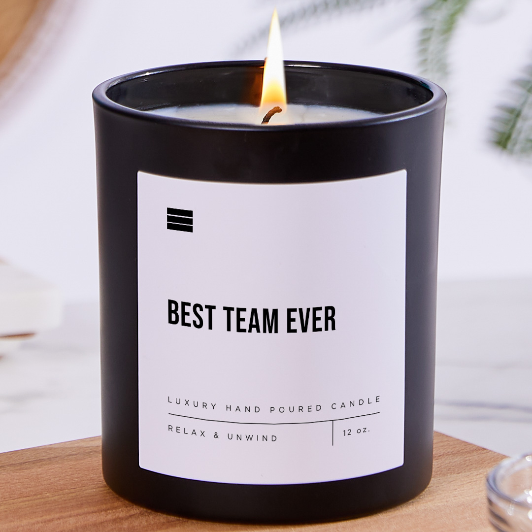 Best team ever black luxury candle