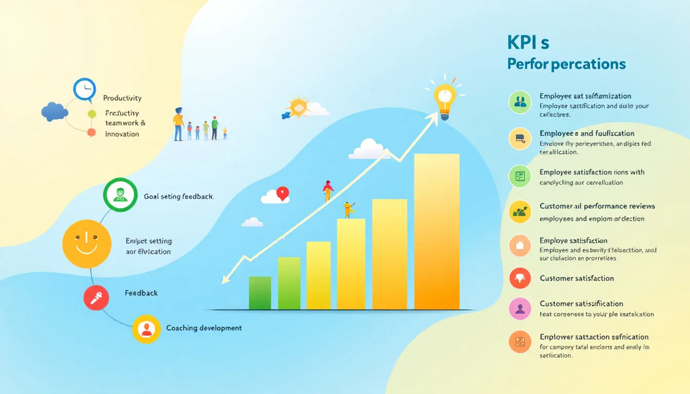An illustration of performance reviews and evaluations process.