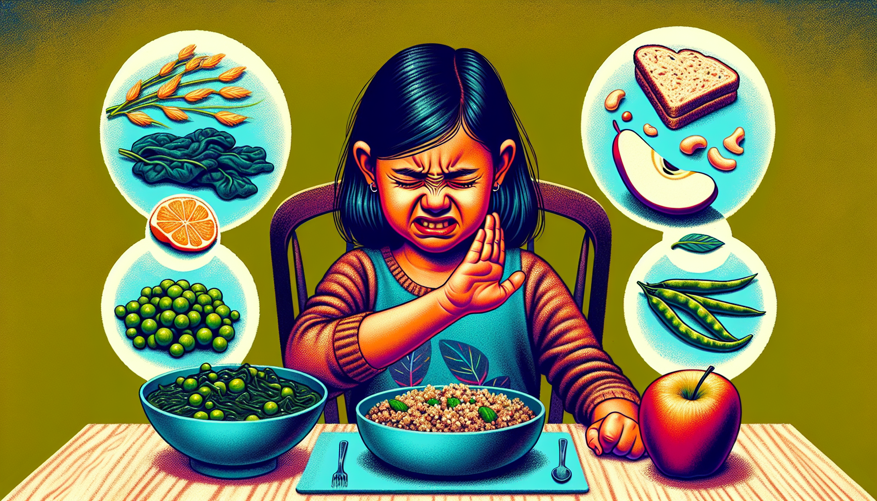 Enfant refusant de manger certains aliments