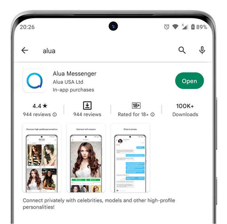 Alua android app
