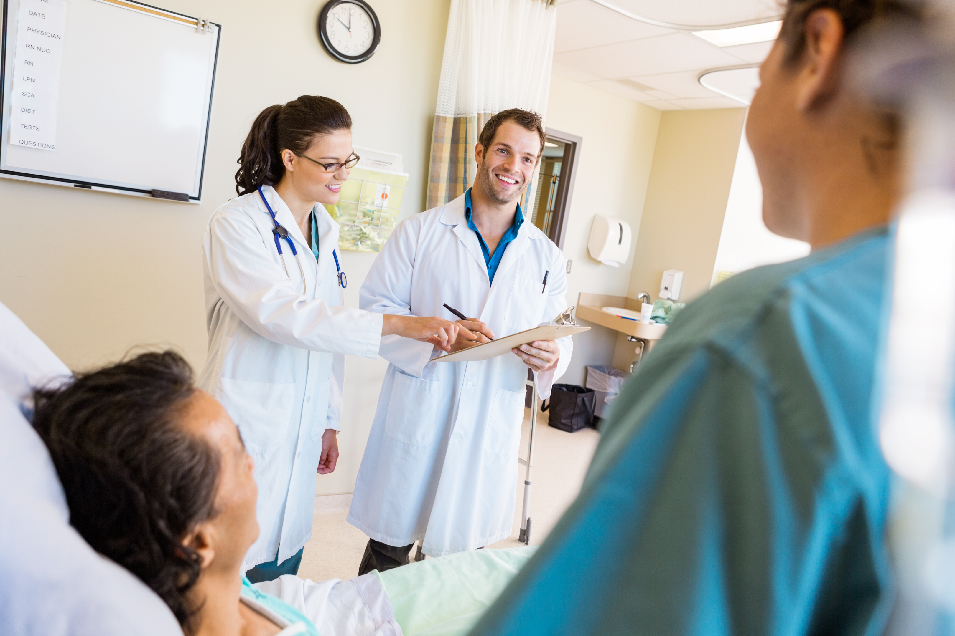 Doctors around a patient