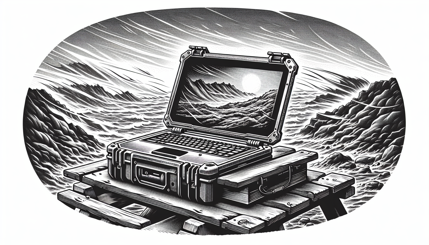 Rugged laptop in harsh environment