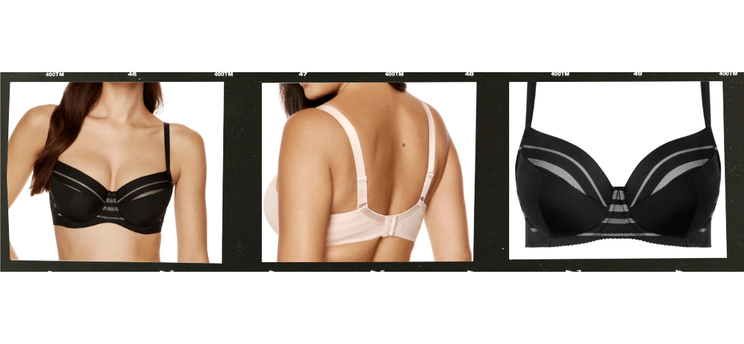 all side views of Gorteks Luna Molded Push Up Bra that doesn't spill or gap