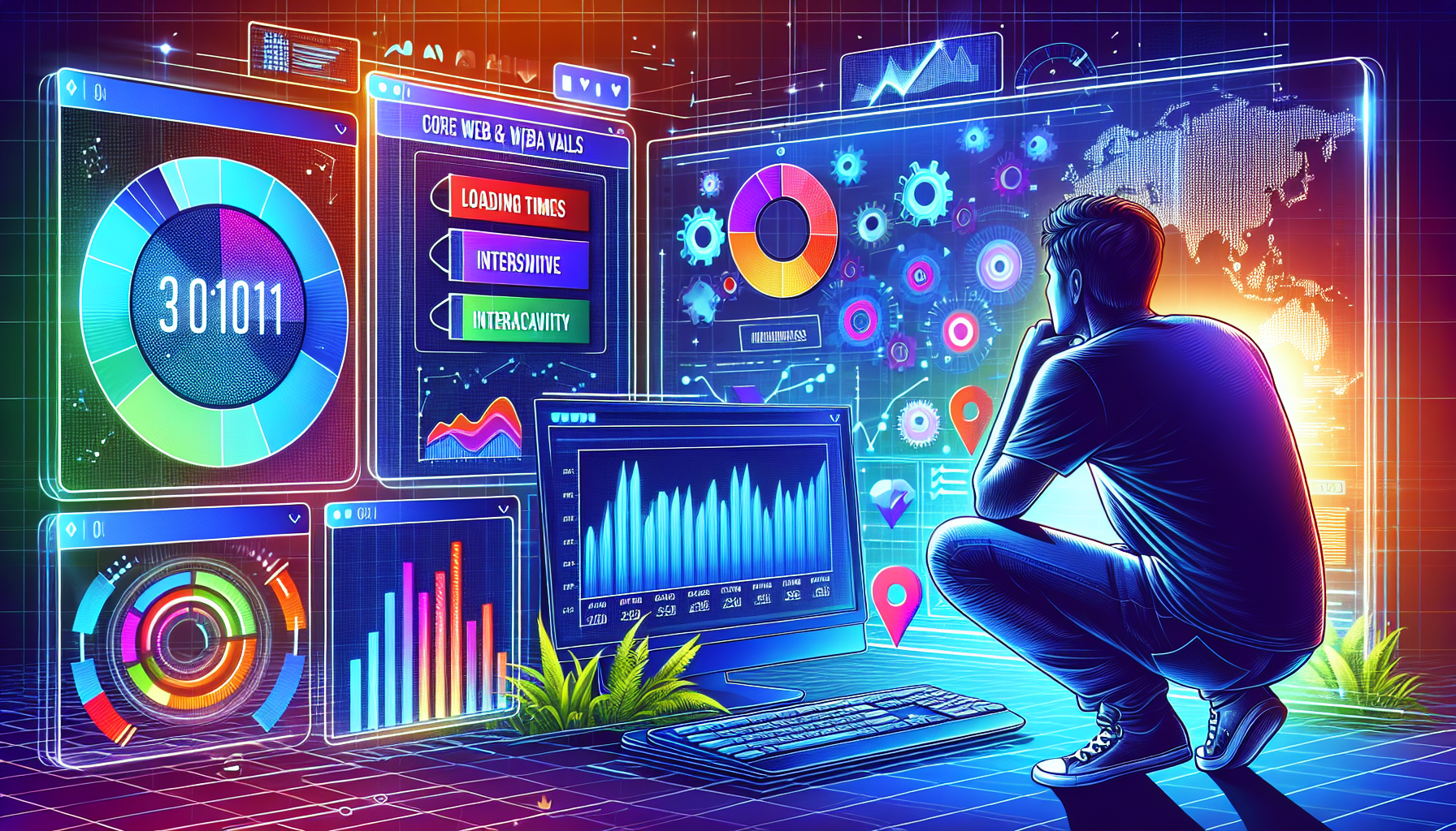 An illustration highlighting the enhancement of core web vitals.