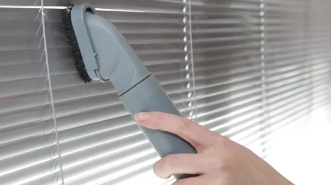 Vacuum your window blinds, whether it's roller blinds, venetian blinds, vertical blinds, or horizontal blinds