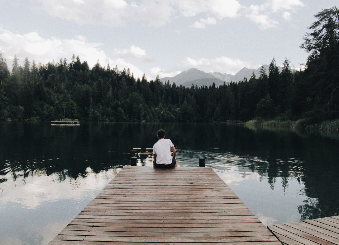 a busy body sits on fixed dock stays