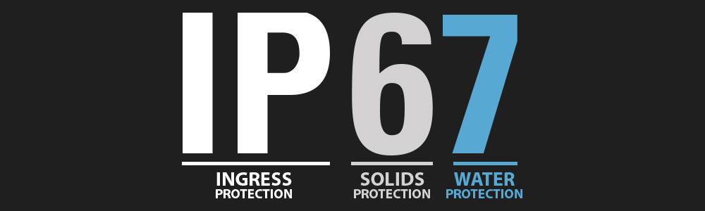 IP Ratings take into environmental considerations and performance testing for solids and waterr protection